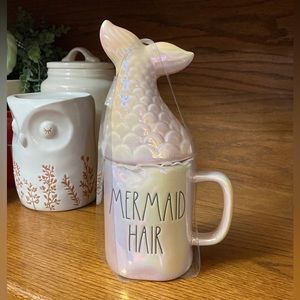 Rae Dunn Mermaid Hair Double Sided Topper Mug
